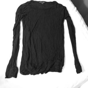 black long sleeve tissue tee